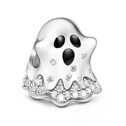 "Trick-or-Treating" Ghost Sterling Silver Charm