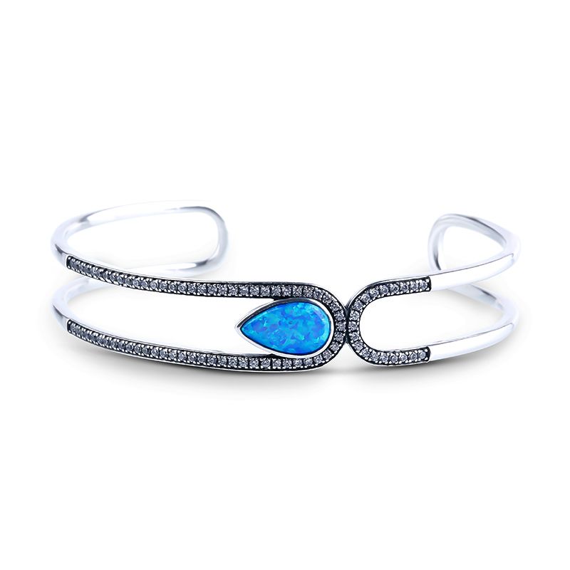 Water-Drop Opal Cuff Bracelet