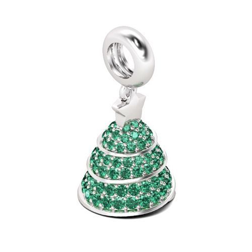 Christmas Tree Charm Sterling Silver