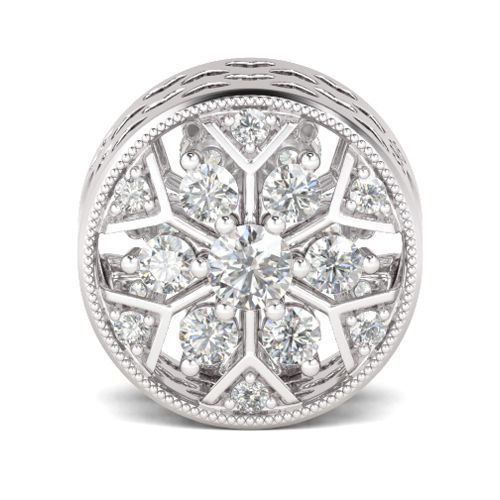 Snowflake Charm Sterling Silver