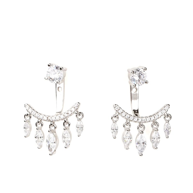 Tassel Sterling Silver Ear Jackets