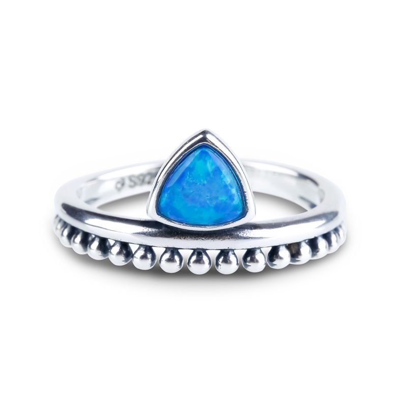 Petite Triangle Opal Ring