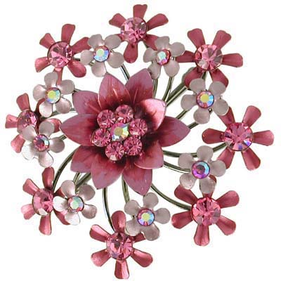 Swarovski Crystal Rhinestone Enamel Brooch