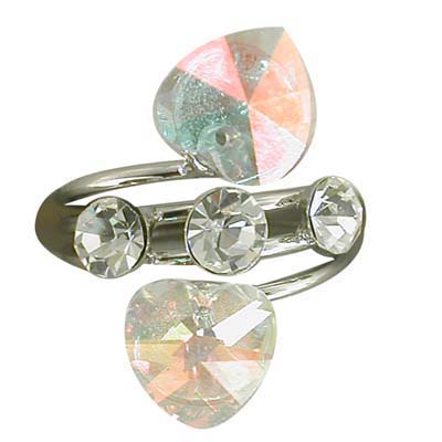 Swarovski Crystal Love Heart Ring, US size8
