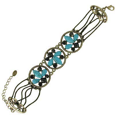 Vintage Turquoise Gemstones Bracelet Bangle