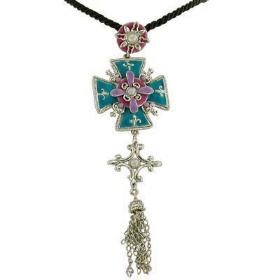 Swarovski Crystal Enamel Pendant Necklace