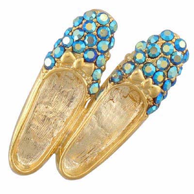 Rhinestone Slip Dancing Shoes Brooch