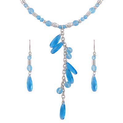 Swarovski Crystal Beaded Pendant Jewelry Set