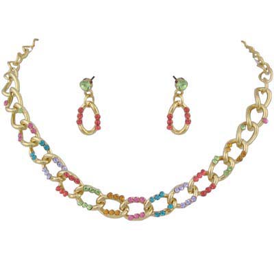 Swarovski Cystal Multi Color Party Jewelry Set