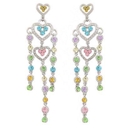 Swarovski Crystal Chandelier Love Stud Earrings