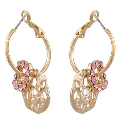 Swarovski Crystal Circle Screw Back Earrings