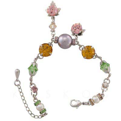 Swarovski Crystal Pearl Beads Bracelet Bangle