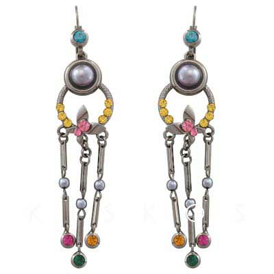 Swarovski Crystal Pearl Chandelier Earrings