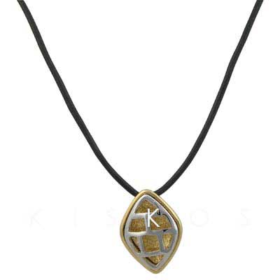 Golden and Silvering Carved Pendant NECKLACE
