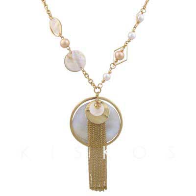 Swarovski Crystal Shell Chain Pendant NECKLACE