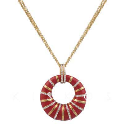 Swarovski Crystal Enamel Pendant NECKLACE