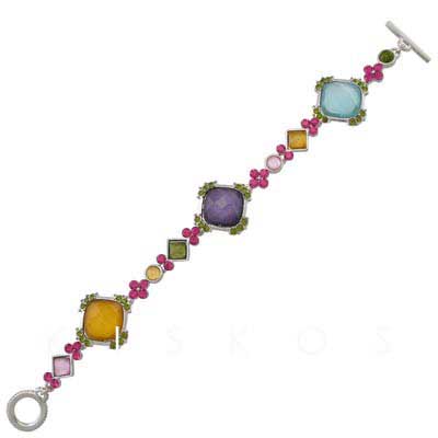 Swarovski Crystal Gemstone Bracelet Bangle