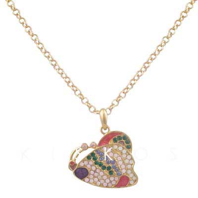 Swarovski Crystal  Multi Color Pendant NECKLACE