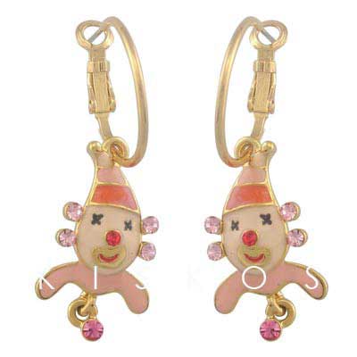 Swarovski Crystal Clown Pendant Earrings