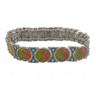 Swarovski Crystal Enamel TaiJi Stretch Bracelet
