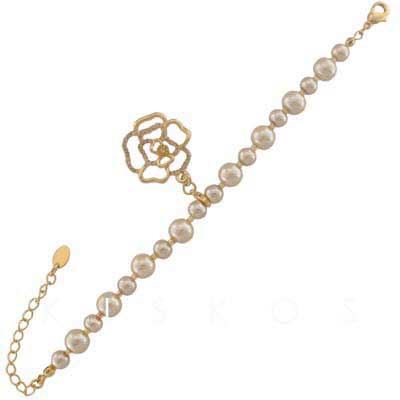 Swarovski Crystal Beads Pearl Rose Bracelet