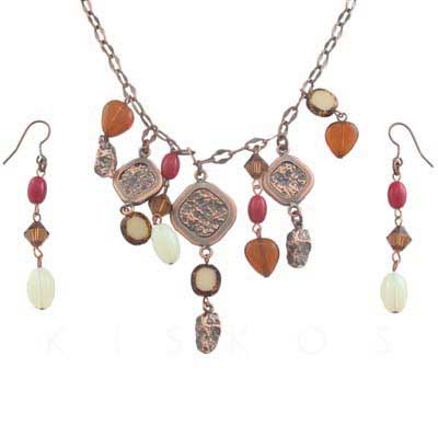 Beaded Pendant Party Antique Style Jewelry Set