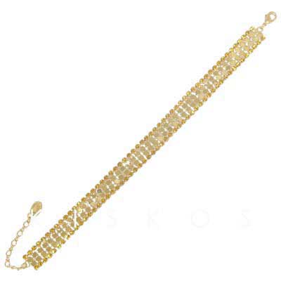 Sparkling 14K gold plated Belt Chain BRACELET