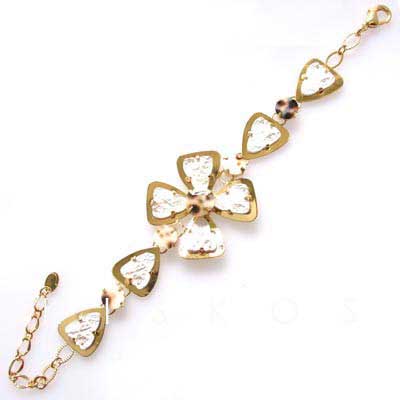 Swarovski Crystal Golden Floral  BRACELET