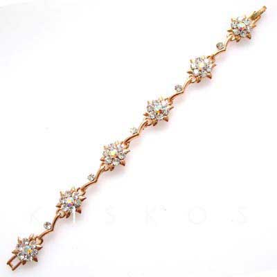 Swarovski Crystal Golden Snow Flake BRACELET