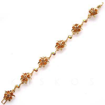 Swarovski Crystal Golden Snow Flake BRACELET