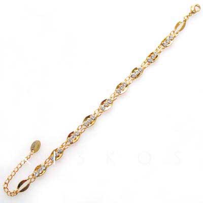 Swarovski Crystal Golden Floral Chain BRACELET