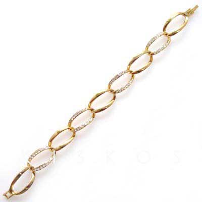 Swarovski Crystal Golden Circle Chain BRACELET