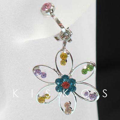 Swarovski Crystal Flower Stud MutiColorEarrings