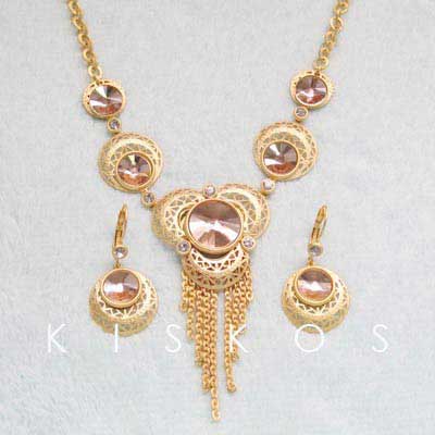 Swarovski Crystal Floral Pendant Jewelry Set