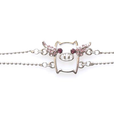 Swarovski Crystal Flying PIG Bracelet Bangle