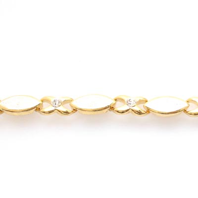 Swarovski Crystal Floral Chain Bracelet Bangle