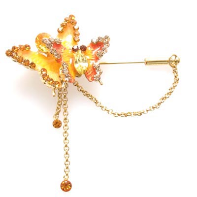 Swarovski Crystal Butterfly Lover Brooch