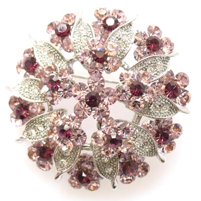 Gorgeous Swarovski Crystal Floral Brooch