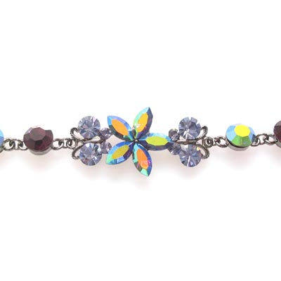 Swarovski Crystal Butterfly Floral Bracelet