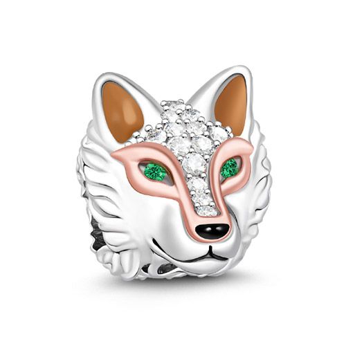 Wolf Charm Sterling Silver