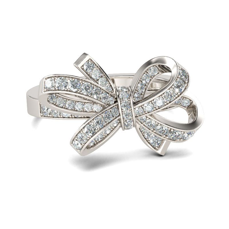 Bowknot Sterling Silver Cocktail Ring