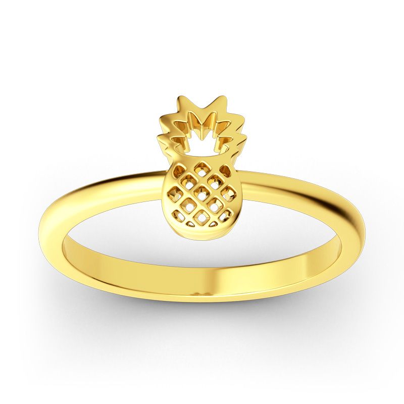 Stackable Pineapple Sterling Silver Ring