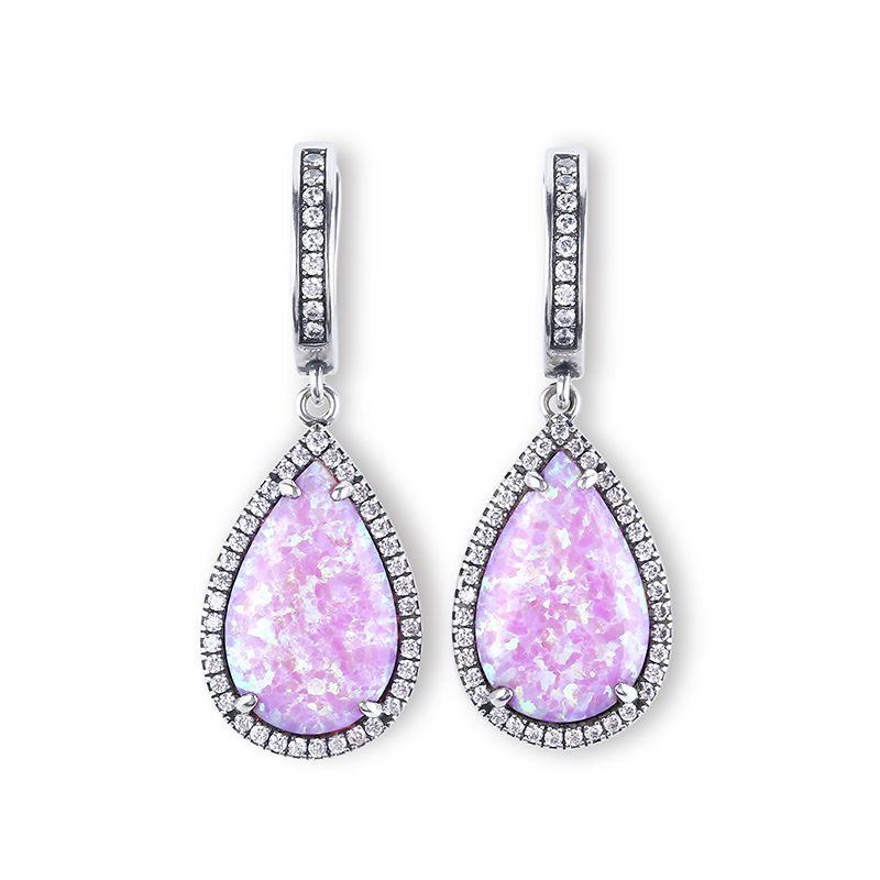 Dreamlike Pink-Purple Opal Earrings