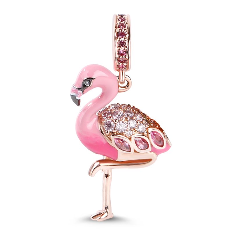 Flamingo 925 Sterling Silver Charm