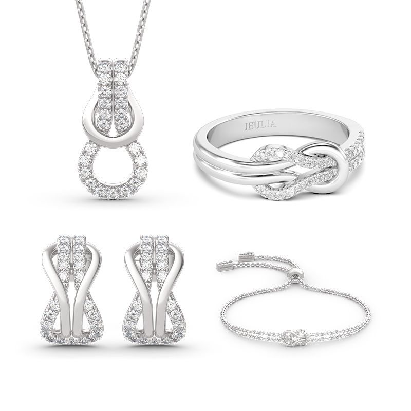 Infinity Love Sterling Silver Jewelry Set