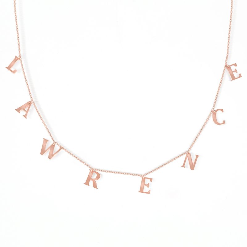 Name Choker Sterling Silver Necklace