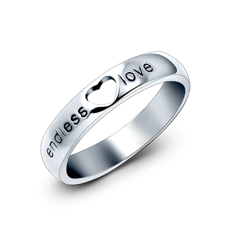 Endless Love Sterling Silver Men's Band