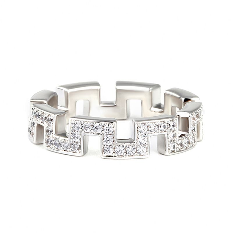 The Great Wall Design Sterling Silver Band