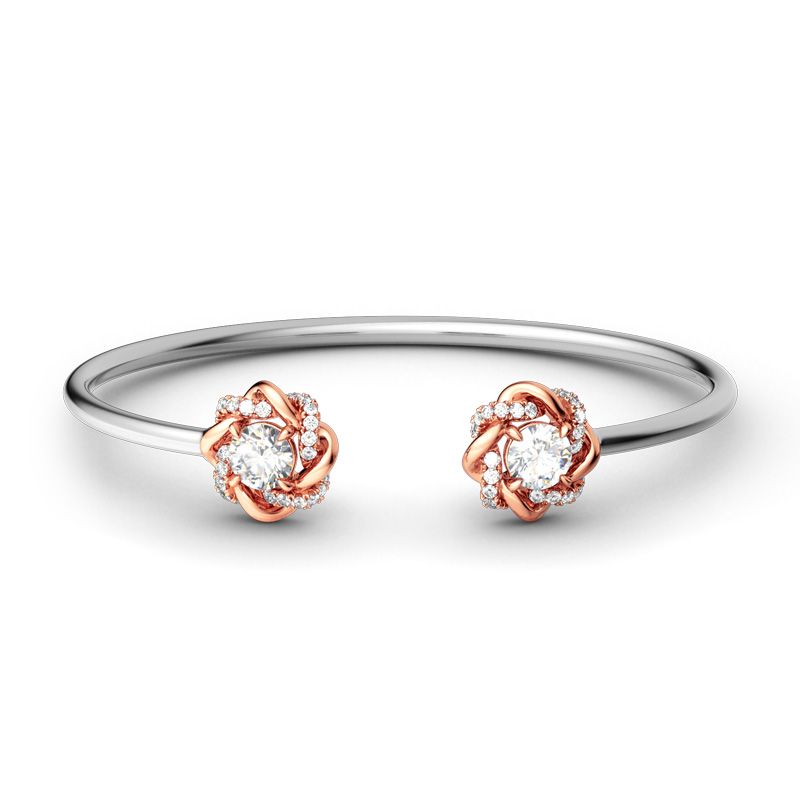 Twist Halo Round Cut Sterling Silver Jewelry Set