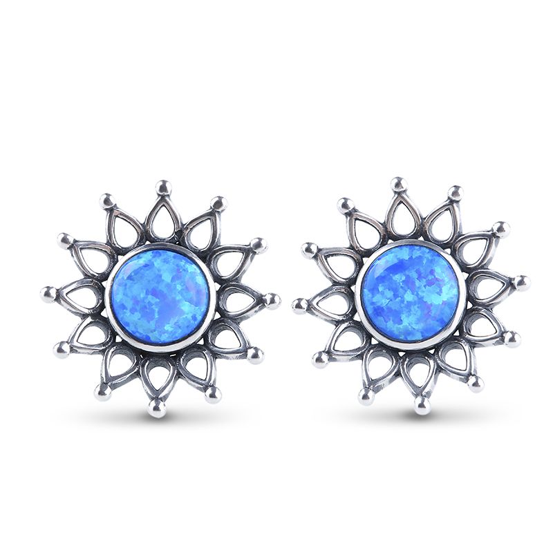 Sunflower Opal Stud Earrings